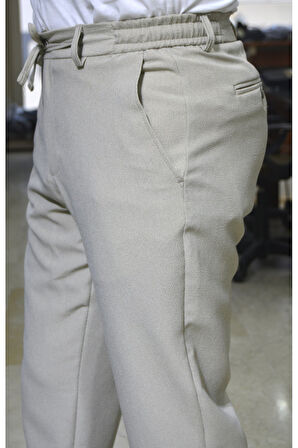 Manjogger Gofre Jogger Pantolon Bej