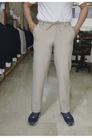 Manjogger Gofre Jogger Pantolon Bej