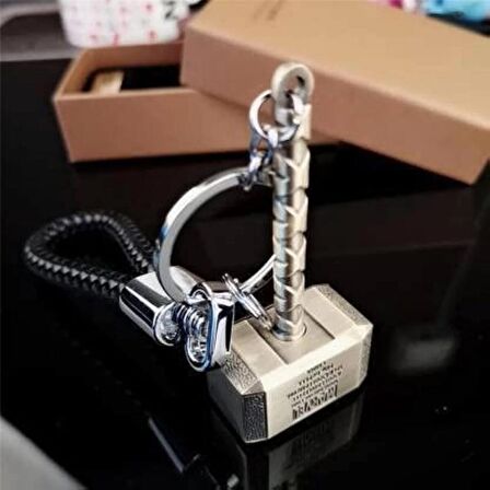 Mobgift Thor Anahtarlık Ragnarok Mjölnir Axe Anahtarlık Hammer Thor Anahtarlık, Çekiç Anahtarlık Savaş Balta Anahtarlıklar Tanrı, Gümüş,