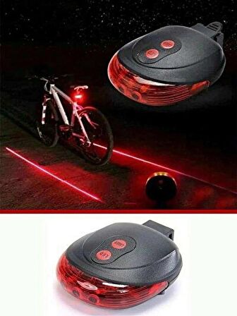 Mobgift 7 Fonksiyonlu Güvenlik Şeritli Bisiklet Lazer Led Stop Lambası