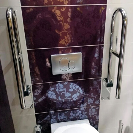 Engelli Tutunma Barı Tuvalet Kağıtlıklı Banyo WC Küvet Paslanmaz 1 ADET