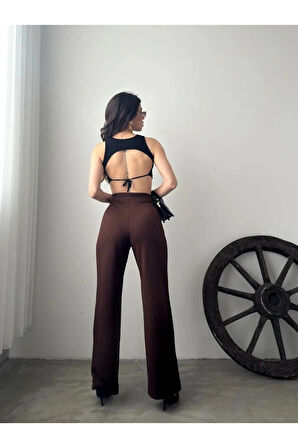 Palazzo Pantolon- Kahverengi