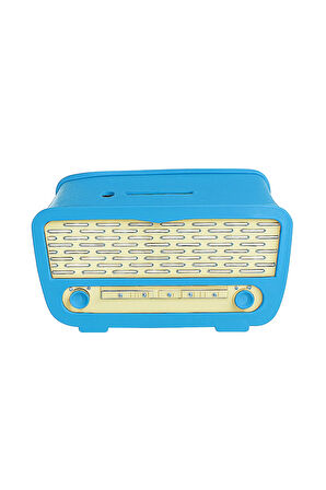 Radyo Kumbara - Ceviz Ağaçı Işleme - Mavi