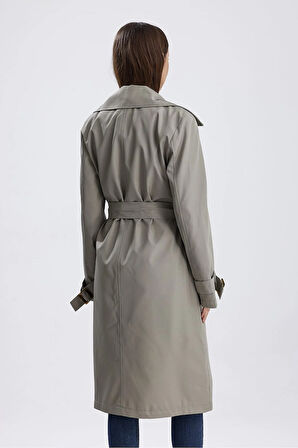 Mint Yeşili Astarlı Trençkot