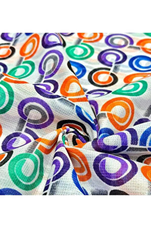 Masa Örtüsü & Piknik Örtsü -Raşel Kumaş 120 Cm X 160 Cm -Çok Renkli Desenli