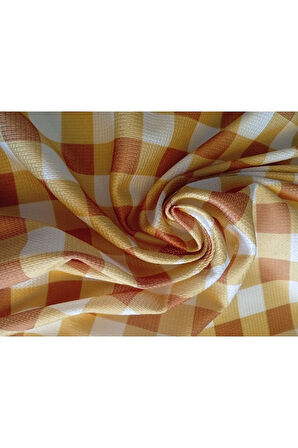 Masa Örtüsü & Piknik Örtsü -Raşel Kumaş 120 Cm X 160 Cm -Kare Desenli