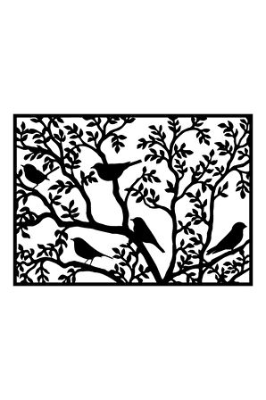 Ahşap İşleme Duvar Süsü - 30 Cm X 50 Cm