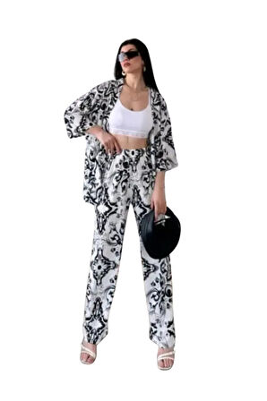 Alt Üst Takım Kimono- Desenli