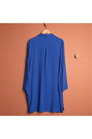 Gömlek Elbise Önden Düğme Detaylı