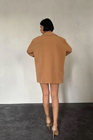 Oversize Ceket - Taba