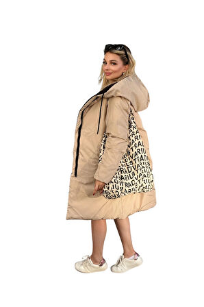 Çift Taraflı Uzun Şişme Mont