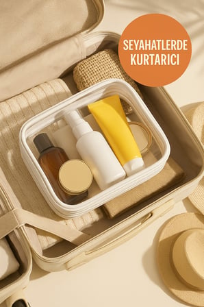 Su Geçirmez Pvc Makyaj Ve Organizer Düzenleyici Seyahat Çantası
