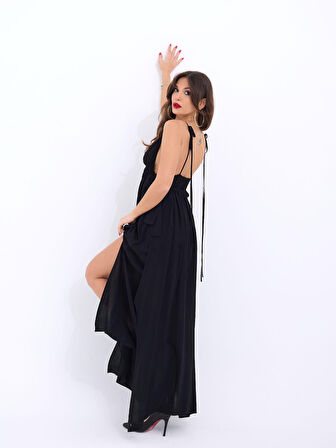 melfxxl 6886 ELBİSE-SİYAH