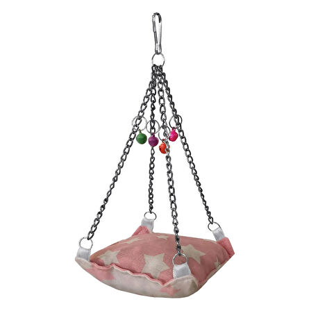 melfxxl Lisinya205 Yıldız Desenli Minder Ve Çanlı Kuş Hamağı 9*9-18 cm - 325971-1453