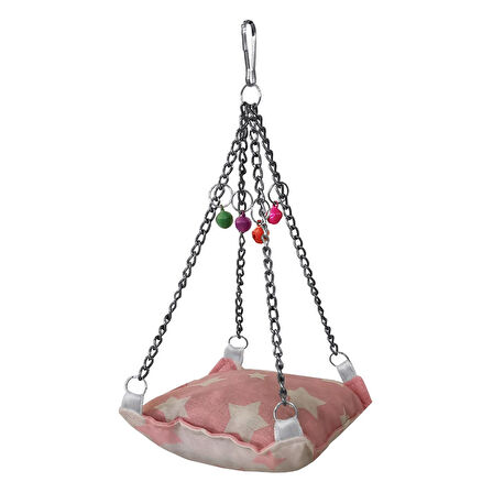 melfxxl Lisinya205 Yıldız Desenli Minder Ve Çanlı Kuş Hamağı 9*9-18 cm - 325971-1453