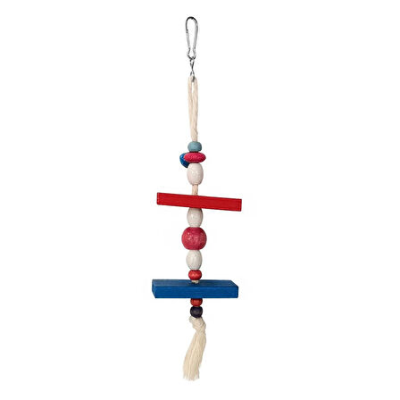 melfxxl Lisinya205 Askılı Renkli Boncuklu Ve Dikdörtgen Kuş Oyuncağı 5-20 cm - 325973-1453
