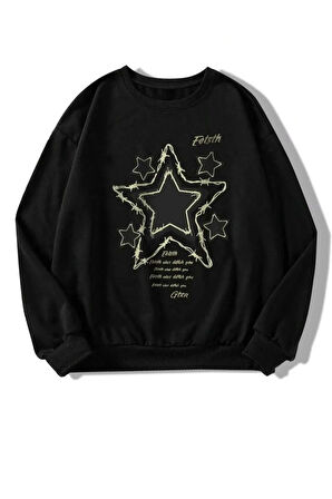 malkoçbey gtxr baskılı o yaka oversize unisex swetşhirt