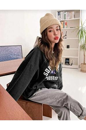 malkoçbey Suppose Baskılı Oversize Sweatshirt