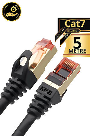 MN6 M109xf Cat7 Kablo/5 Metre/26awg-10gbps-600 Mhz-10000mbps%27e Kadar./Cat7 Ethernet Kablosu