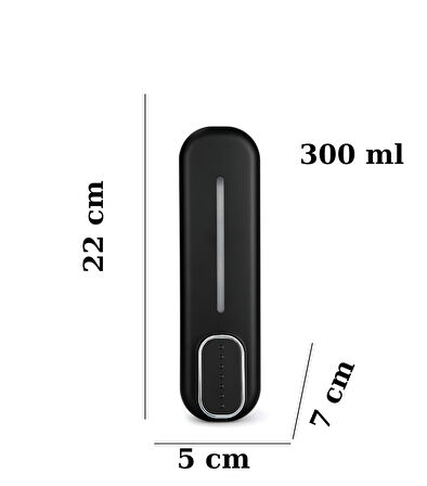 300 ml Duvara Monte Sıvı Sabunluk Seti (Beyaz ve Siyah) Duş Süngeri