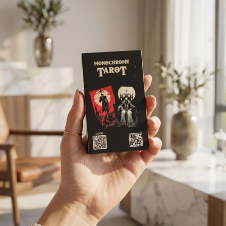 Monochrome Tarot Kartları – 78 Kart İngilizce Tarot Destesi