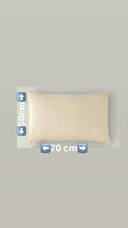 %100 Cotton(Pamuk)2 adet 50x70 cm Krem Yastık kılıfı Pillow Case