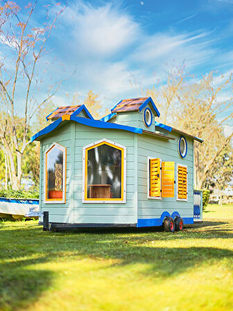 MANDU Ahşap Çocuk Tinyhouse Oyun Evi