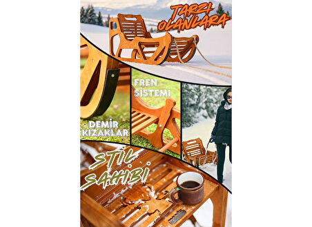 MANDU Ahşap Kar Kızağı