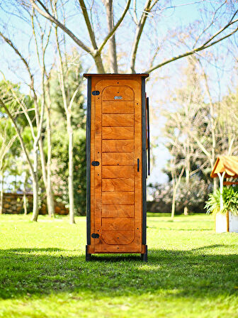 MANDU Ahşap Slim Depolama Dolabı (Dar Alanlar İçin)