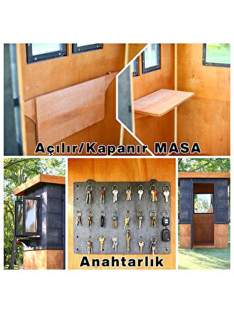 MANDU Ahşap Güvenlik Kulübesi (Güvenlik Kabini)