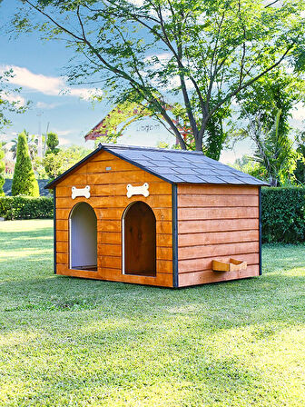 MANDU Isı Yalıtımlı 2 Bölmeli Köpek Kulübesi