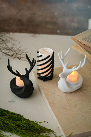 Özel Şık Tasarım Led Tealight Yeni Yıl Geyik Mini Gece Lambası Takımı