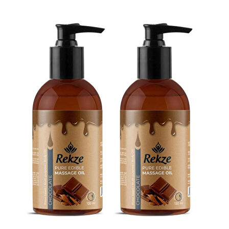 Rekze 2 Adet Hologramlı Chocolate Erotic Massage Oil 1 Kokulu Erotik Masaj Yağı 120 Ml
