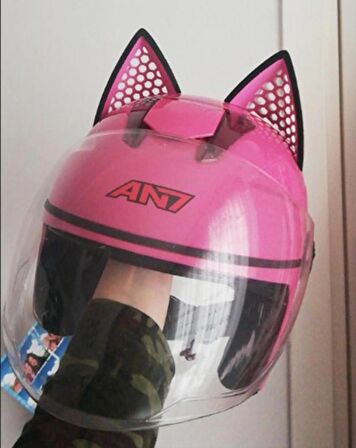 Kedi Kulağı Kask Aksesuarı Kask Aparatı Mavi