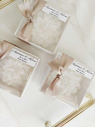 10 adet Kutulu Lotus Mum Söz, Nişan, Nikah, Mevlüt, Doğum Günü, Düğün, Yılbaşı Hediyelik 