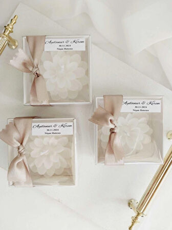 10 adet Kutulu Lotus Mum Söz, Nişan, Nikah, Mevlüt, Doğum Günü, Düğün, Yılbaşı Hediyelik 