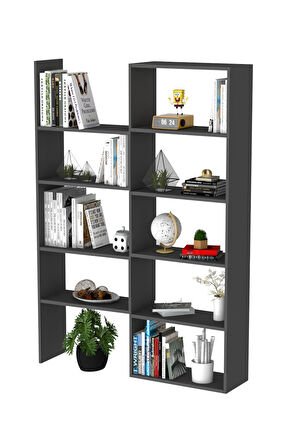 Office Dekoratif Kitaplık Antrasit