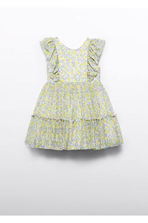 Mayoral Abel&Lula Çicekli Kız Çocuk Şifon Elbise_mnvs5046