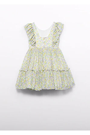 Mayoral Abel&Lula Çicekli Kız Çocuk Şifon Elbise_mnvs5046