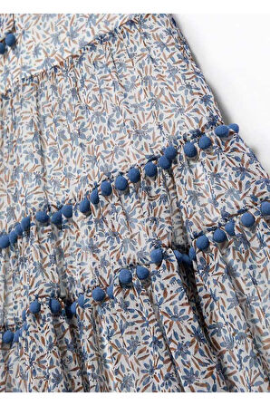 Mayoral Abel&Lula Kız Çocuk Çiçekli Şifon Elbise_mnvs5055 