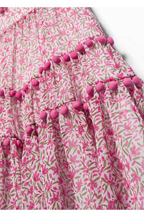 Mayoral Abel&Lula Kız Çocuk Çiçekli Şifon Elbise_mnvs5055 