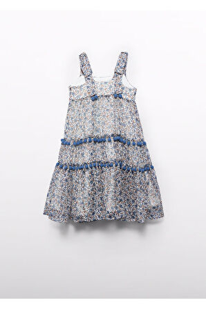 Mayoral Abel&Lula Kız Çocuk Çiçekli Şifon Elbise_mnvs5055 