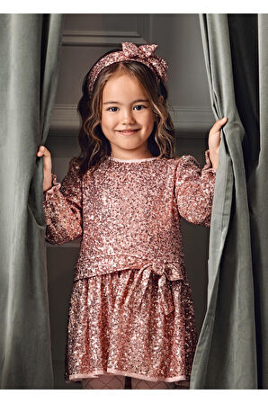 Mayoral Abel&Lula Parıltı Kız Çocuk Uzun Kollu  Elbise_mnvs5531