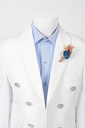 Doctor Junior Slim Fit Kruvaze Erkek Çocuk Ceket/Gömleksiz_mnvs01423