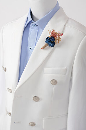 Doctor Junior Slim Fit Kruvaze Erkek Çocuk Ceket/Gömleksiz_mnvs01423