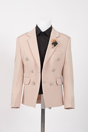 Doctor Junior Slim Fit Kruvaze Erkek Çocuk Ceket/Gömleksiz_mnvs01423