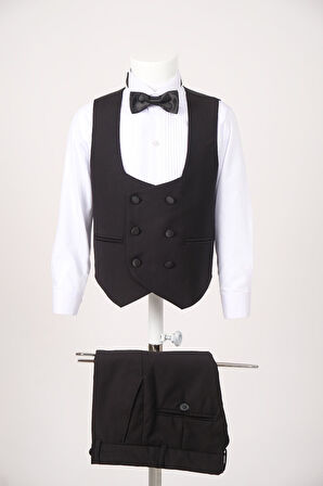 Doctor Junior Erkek Çocuk Smokin Takım Elbise Slim Fit / Gömleksiz