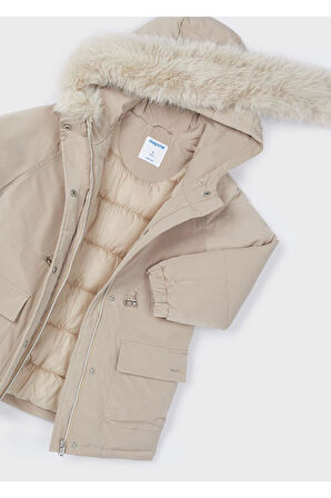 Mayoral Yakası Kürklü Kız Çocuk Parka_mnvs04493