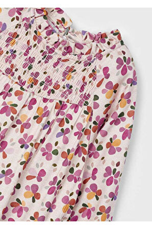 Mayoral Baskılı Uzun Kollu Kız Çocuk Elbise_mnvs04923