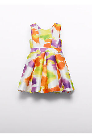 Mayoral Abel&Lula Baskılı Mikado Kız Çocuk Elbise_5065